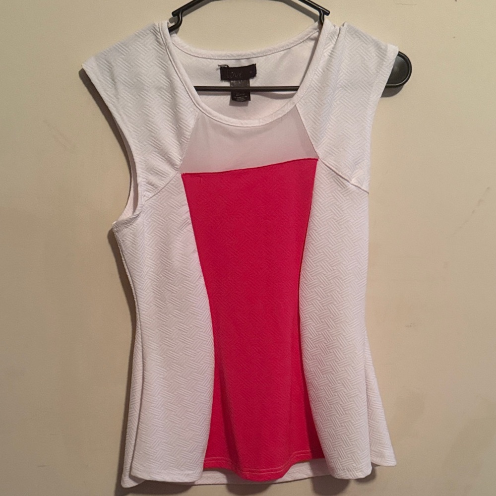 XOXO Pink and White Tank Top